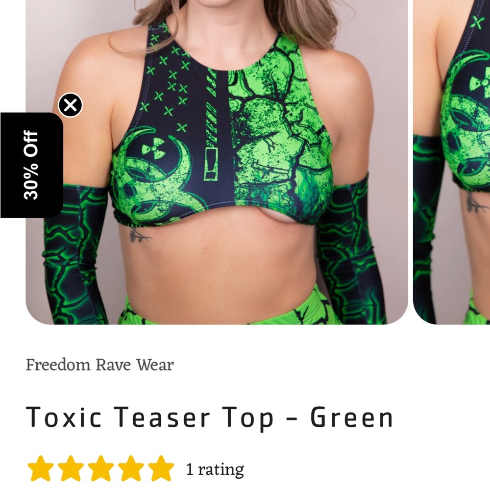 Freedom Rave Wear Green Toxic Outfit